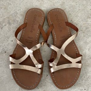 Cocobelle rose gold sandals